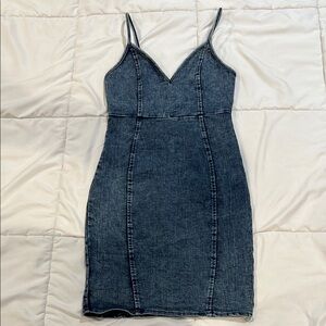 Denim Spaghetti Strap Dress